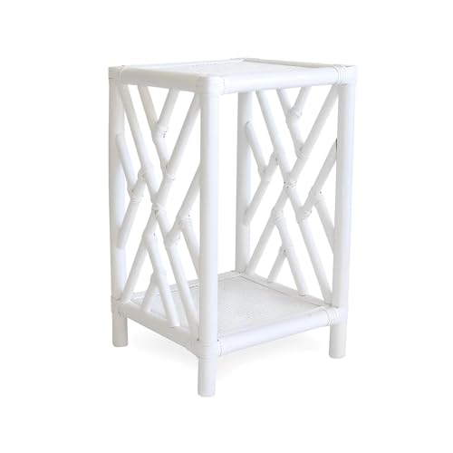 Image of Multi-Purpose Side Table 2-Tier for Living Room, Bedroom & Office - Wooden Top End Table with Storage Shelf, Modern Corner Piece
