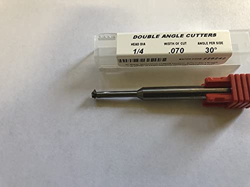 1/4" 60 Degree Included Angle Carbide Double Angle Cutter