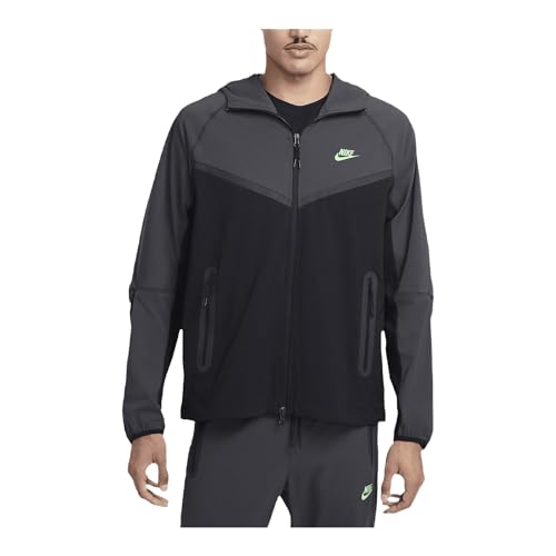 Nike Tech Men's Woven Jacket (HM7151-013, Black/Anthracite/Green