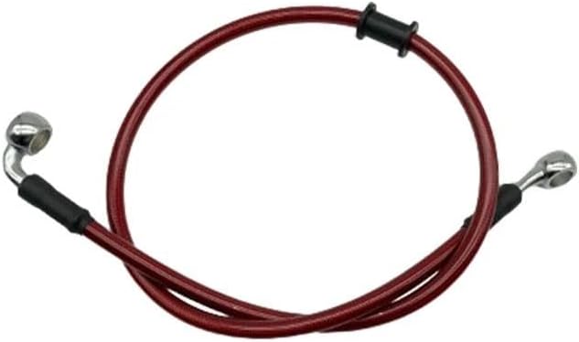 Motorcycle Brake Line 300mm-2200mm 28 & 90 Degree Motorcycle Dirt Bike Hydraulic Steel Brake Hose Line Cable M10 Banjo Pipe Line Braided Oil