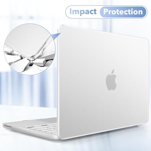 Image of May Chen Compatible with MacBook Neo 13 inch Model A3404 2026 Release, Slim & Lightweigh Frosted Finish Protective Case with Keyboard Cover&Screen Protector, Frosted Transparency