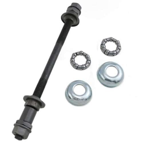 Meuey Lyot Bicycle Axle 190mm with Bearings & Lock Nut Kit