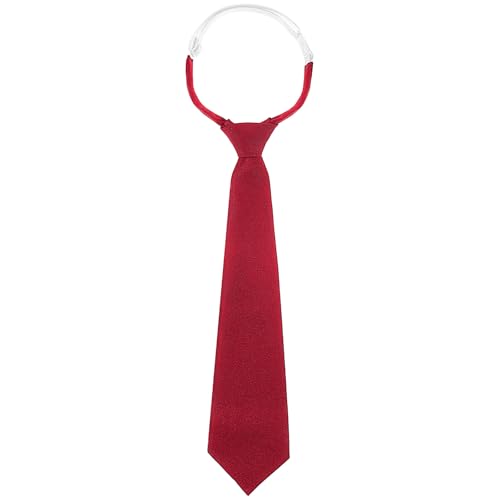 MBAIYO Wine Red Tie for Women 13 Pre-tied Adjustable Womens Ties Skinny Necktie for Women Uniforms Gradation Business Wedding Cosplay Necktie