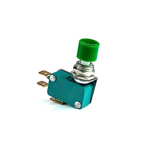 Bouton poussoir momentané 12mm DS-438 actionneur vert avec broche de contact 6.3mm pour boîtier