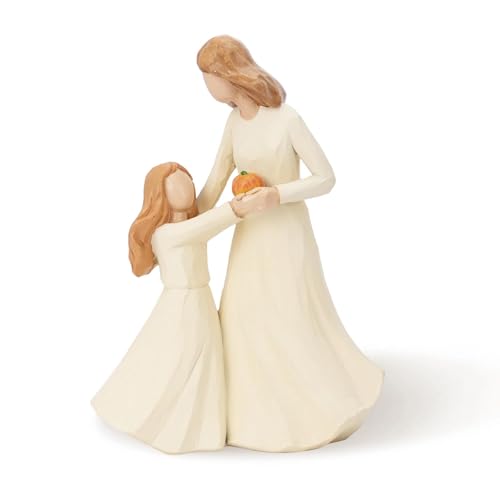 Jiayaus Geschenke für Mama Muttertagsgeschenk, Mutter Tochter Geschenk Figuren, Handgemalte Figuren Geschenke, Kunstharz Apple Frauen Statuen Skulpturen für Geburtstag, Weihnachten, Heimdekoration