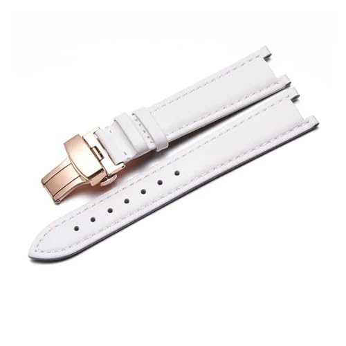Sangle de montre en cuir véritable 18 mm interface concave pour femme
