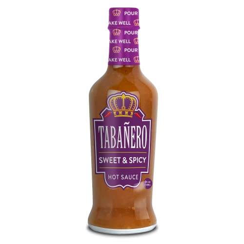 Sweet & Spicy Agave Hot Sauce By Tabañero | All Natural, Gluten Free, Low Sodium, Vegan, Kosher | Made In The Usa | 5 Oz. Hot Sauce Bottle #TOP2