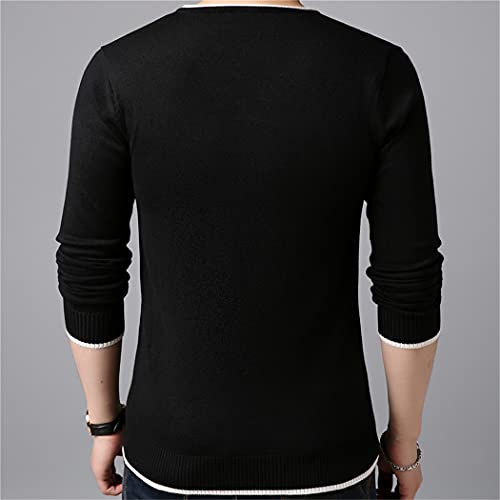 Casual Knitted V Neck Sweater Men Pullover Clothing Fashion Tops Clothes Knit Solid Warm Mens Sweaters Pullovers2