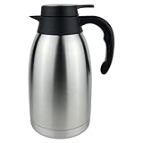 Pioneer Caraffa per caffè sottovuoto, acciaio inossidabile, finitura satinata, coperchio piatto in acciaio inossidabile, 2 litri immagine