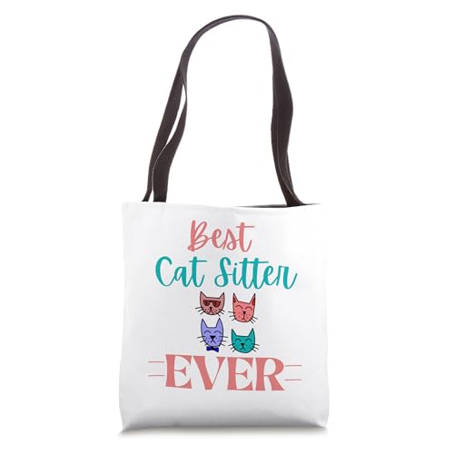 Funny Best Cat Sitter Kitten Tote Bag