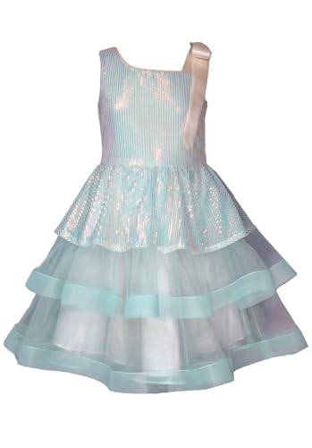 Bonnie Jean Girls Size 7-16 Sequin Bodice Shoulder Bow Dress