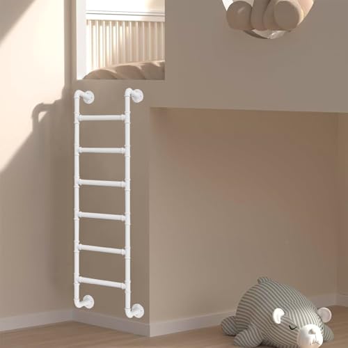 Escalera de cama loft de tubería industrial de hierro para pared 2