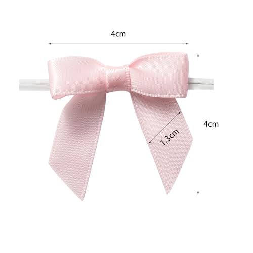MORSUNBELA Kleine Weiße Schleifen Deko Hochzeit Geschenkschleifen Schleife Geschenk für Geburtstag Kommunion,50 Stück