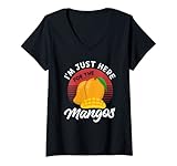 Photo Gallery donna funny mango fruit - sono solo qui per il mango maglietta con collo a v Photo Gallery donna funny mango fruit - sono solo qui per il mango maglietta con collo a v