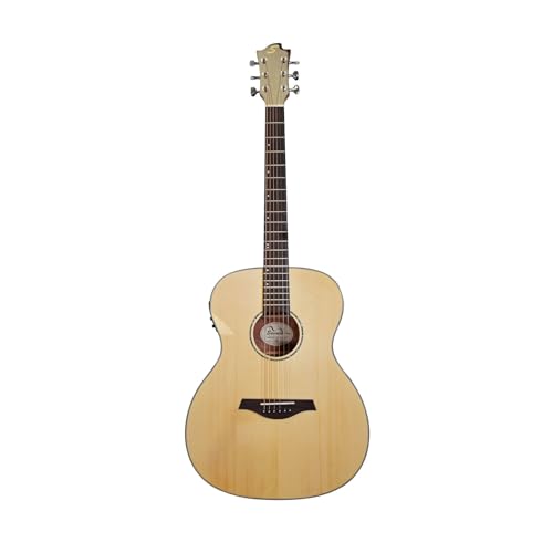 Sevinia エレクトロアコースティックギター、オーケストラスタイル、ソリッドスプルーストップ&マホガニーバック&サイド、3バンドEQ、チューナー、ローズウッド指板、Okoumeネックパッドバッグ&ストラップ付属