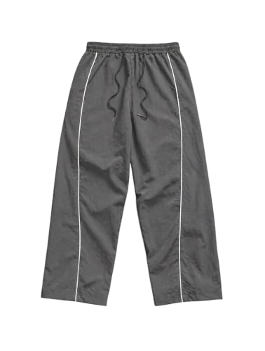 Loomzy Korean Streetwear Track Pants Grey