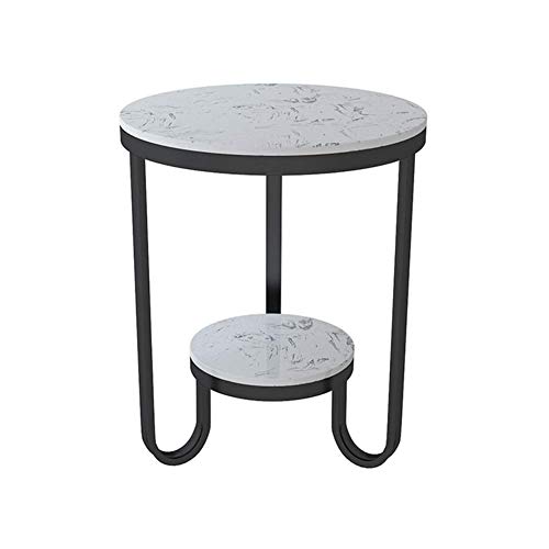 Table basse ronde gain de place double couche pour optimiser le salon
