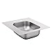 Moen KG2045522BQ 16.63" x 17.32" 2000 Series 20-Gauge Single Bowl Drop-in Sink with Faucet, Brushed-Satin Stainless