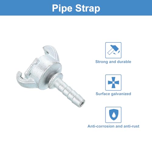 Uxcell A24042700UX0655 Iron Air Hose Fitting, 2Pcs 1/2 Inch Hose End Barbed thumb #4