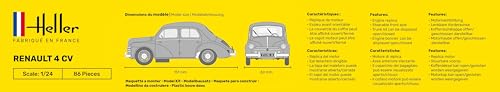 Heller Renault 4 CV Kit de Construcción Modelo 1:24 miniatura 5