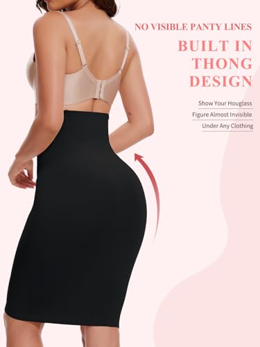Image of JOYSHAPER Shapewear Slip for Under Dresses Half Slip Tummy Control Dress Skirt Slip Body Shaper