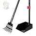 Dog Poop Tray and Rake - 36.4 Inch Longer Handle Pooper Scooper - Best Clean Quick Response Dog Waste Bin