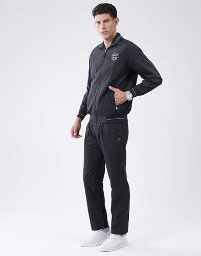 Image of Monte Carlo Mens Regular Fit Full Sleeve Solid Collar Winter Tracksuit (Pack of 1)