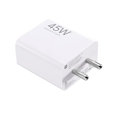 Image of Mi Xiaomi Original 45W Turbo Fast Charger Combo /Rapid Charging with Qualcomm Quick Charge 3.0. Includes USB Type-C 3A Fast Charge Cable. Compatable with mobiles, laptops, and Power Banks (White)