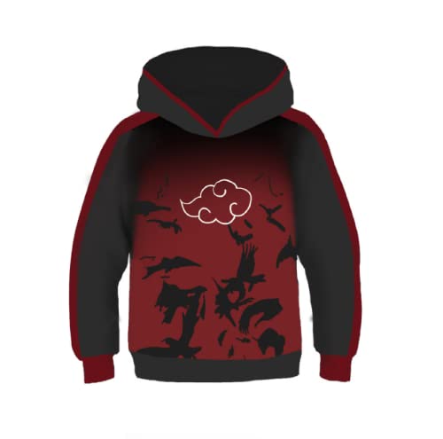 Automne Hiver Garçons Filles Sweats À Capuche Naruto Sweat - Anime 3D Imprimer Sweat À Manches Longues Enfants Cool Top Hommes, 5,8 Ans Cover