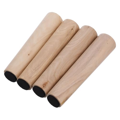 NULYLU 4 Piezas Patas de los Muebles Patas de Cama Patas de Madera Patas de Sofa Patas de sofá Patas de Muebles Patas para Mesa Patas de Repuesto para Banco Patas del sofá Planchar Beige