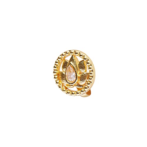 Image of VOYLLA Gold Plated Nose Pin With Geometric Shape