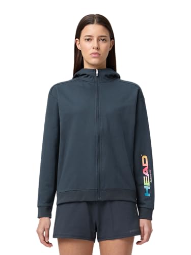 Sweat à capuche HEAD Rally FZ bleu marine pour femme