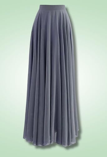 Image of Women's Full Length Georgette Long Skirt- Lehenga with 8 Meters Maxi Flare