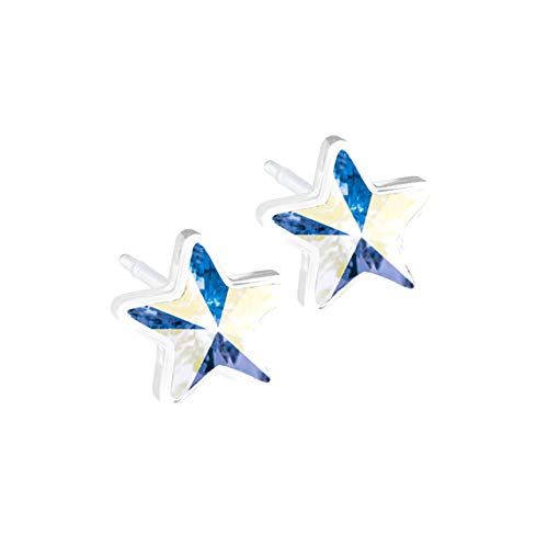 Blomdahl | Hypoallergenic | Medical Plastic 6mm Star Stud Earrings | Best Choice For Sensitive Ears