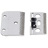 Oumefar Carbide 35 Tooth Detachable Clipper, Top and Bottom Clipper Set, Trimmer Blades for Livestock, Replacement for Thick Fur Animals