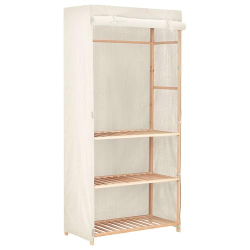 vidaXL Armario para Ropa de 3 Niveles Ropero 3 Alturas Almacenamiento Mueble Dormitorio Decoración Hogar 79x40x170 cm de Madera de Abeto