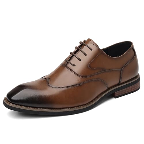Men's Classic Dress Shoes Leather Lace Up Oxford Shoes for Formal Business