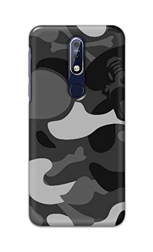 Image of Printed Hard Back Cover Case for Nokia 7.1 Back Cover (Army Pattern) -203