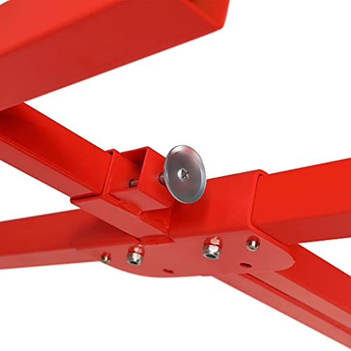 Drywall Lift Panel 11' Lift Drywall Panel Hoist Jack Lifter Jack Rolling Caster Wheel Sheetrock Drywall Lift Construction Tools (11FT 4 Wheels)