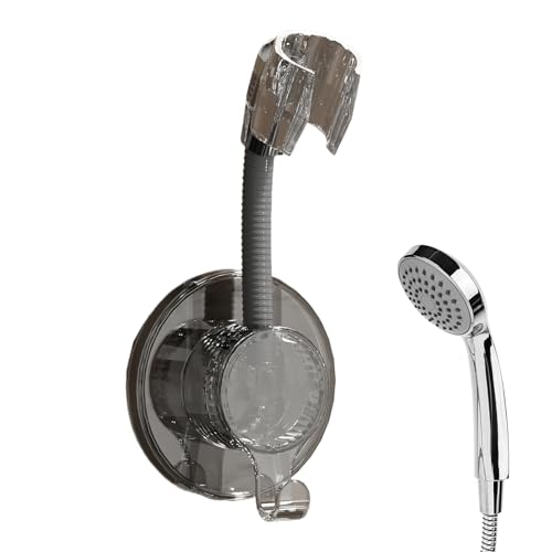 Soporte de alcachofa de ducha, fijación de pared sin taladrar para alcachofa de ducha | Fijación ergonómica ajustable para cuarto de baño, casa, apartamento dormitorio