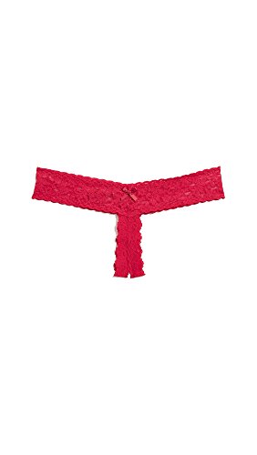 String crotchless Hanky Panky sous-vêtements dentelle pour femme taille basse en nylon