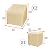 Baner Garden Patio Furniture Covers,Outdoor Furniture Cover Waterproof,Patio Furniture Set Covers for 3 Piece Outdoor Bistro,Patio Sofa Covers Set for 2 Chairs and Coffee Table,Beige