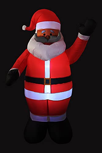 6 Foot Long Christmas Inflatable Santa Claus - Black Santa Inflatable Yard Decoration Christmas Inflatables #TOP7