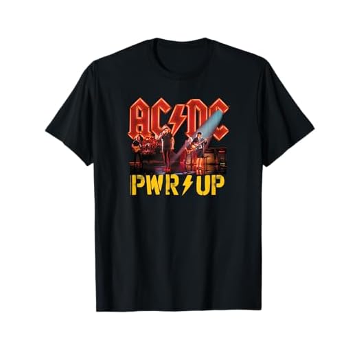 AC/DC Rock Music Band PWRUP Stage Lights Camiseta