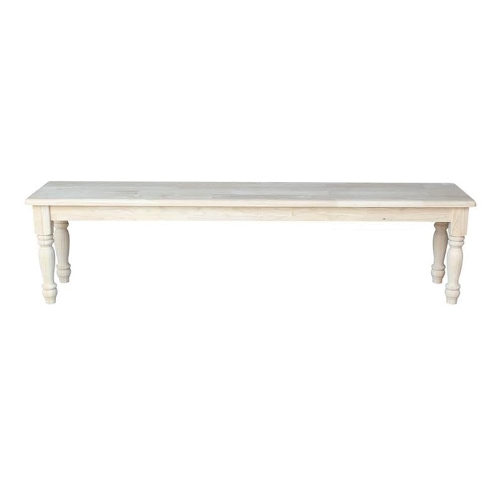 International Concepts BE-72S Shaker Style Bench, Unfinished