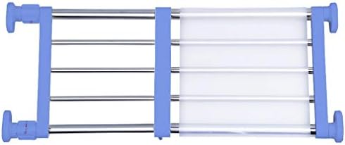 Hershii Closet Tension Shelf & Rod Expandable Metal Storage Rack Adjustable Organizer DIY Divider Separator for Cabinet Wardrobe Cupboard Kitchen Bathroom