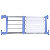 Hershii 1 shelves Closet Tension Shelf & Rod Expandable Metal Storage Rack Adjustable Organizer DIY