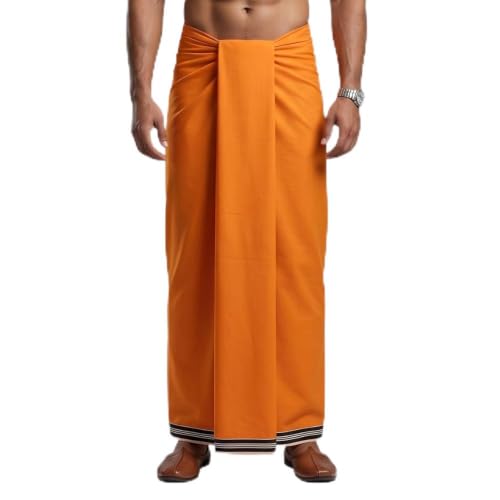 Image of Men's Cotton Lungi | Soft Breathable Wrap Around Lungi | Comfortable Daily & Home Wear for Men