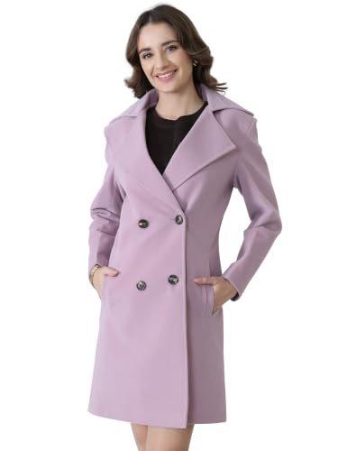 Image of PLAGG Women's Notched Lapel Long Overcoat