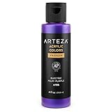 ARTEZA Iridescent Acrylic Paint, A706 Electric Plum Purple, 118 ml Bottle, Chameleon Colors, High-Viscosity Shimmer Paint, Water-Based, Blendable, for Canvas, Wood, Rocks, Fabrics and More